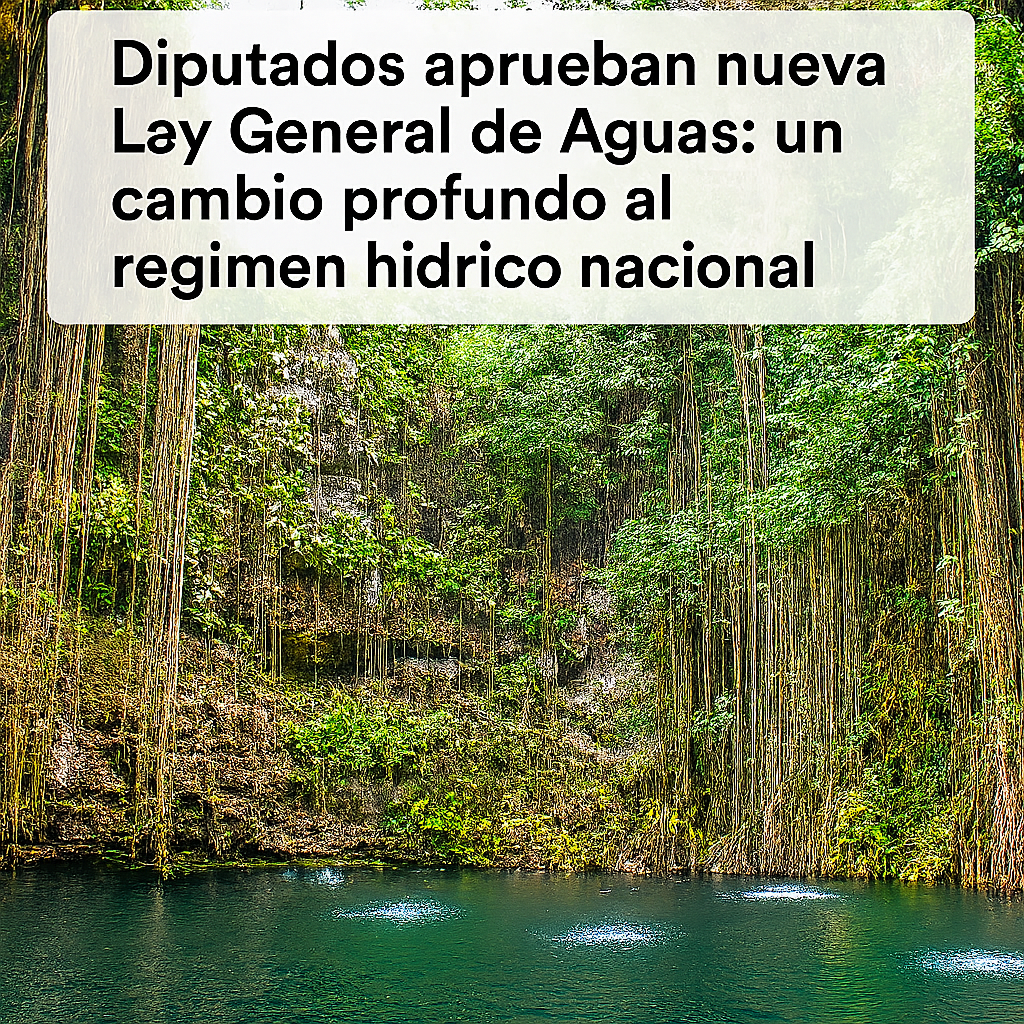 Diputados aprueban nueva Ley General de Aguas: un cambio profundo al régimen hídrico nacional